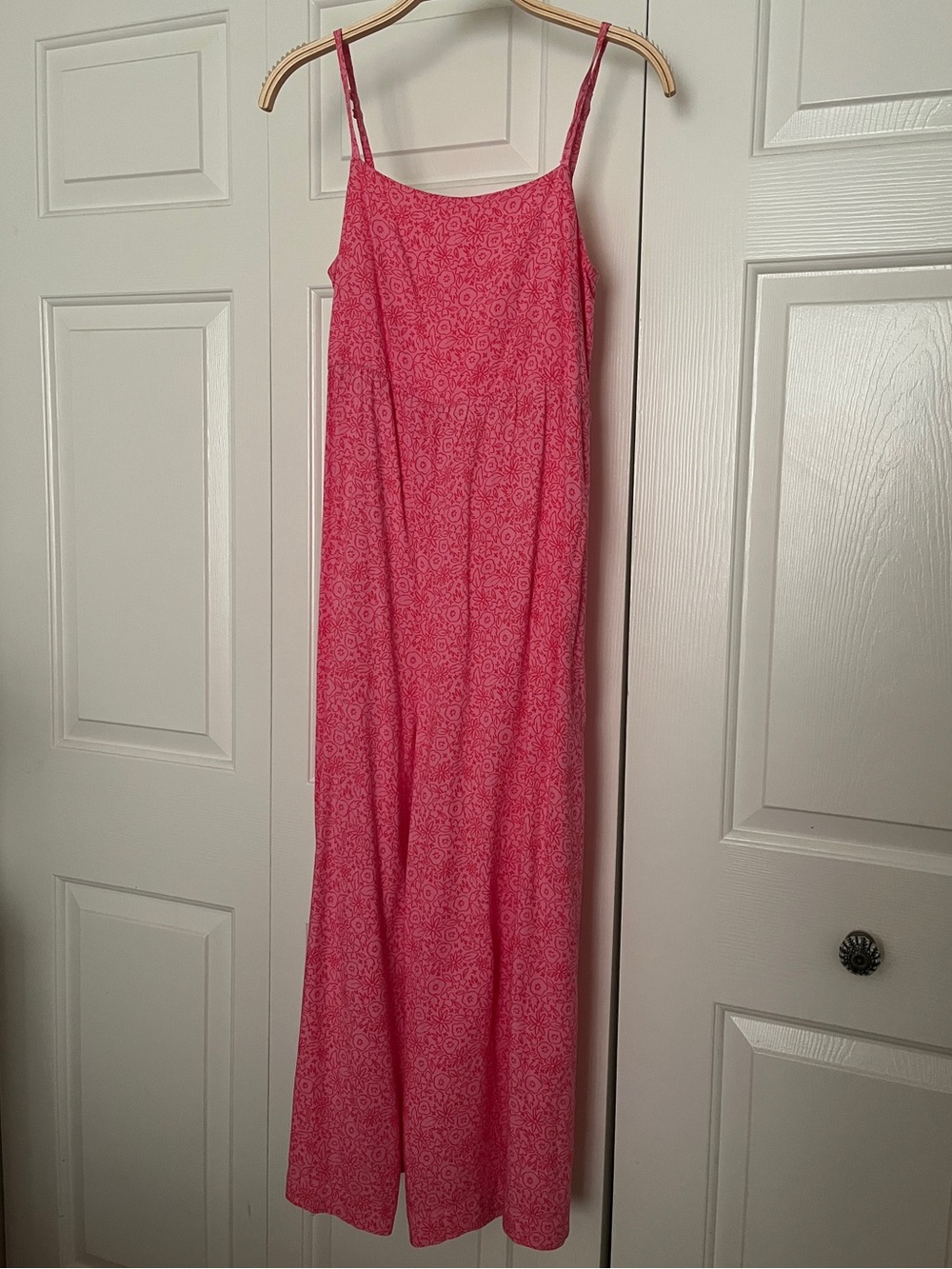 Cat & Jack Pink Printed Spaghetti Strap Jumpsuit